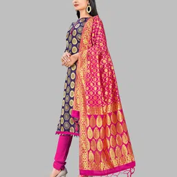 MANVAA Ethnic Motifs Printed Unstitched Dress Material image 2