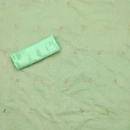 KALINI Embroidered Art Silk Unstitched Dress Material image 3