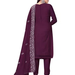 MANVAA Ethnic Motifs Embroidered Unstitched Dress Material image 5