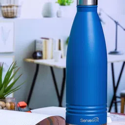 Servewell Indus - SS Blue Stainless Steel Water Bottle 1L-picture-36