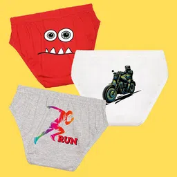 NUSYL Boys Pack of 3 Printed Briefs NUBCBRFPO3.0043 image 1