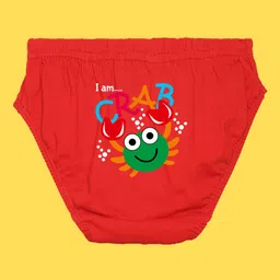 NUSYL Boys Pack Of 3 Grey, Red & Royal Blue Printed Briefs image 2