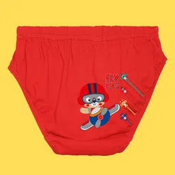 NUSYL Boys Pack of 3 Red,Yellow,Grey Printed Briefs image 4