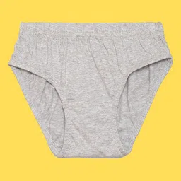 NUSYL Boys Pack Of 3 Grey, Yellow & Royal Blue Printed Briefs image 5