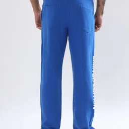 WEARDUDS Men Typography Printed Relaxed-Fit Cotton Track Pants image 4