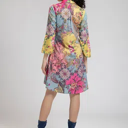 SHAYE Floral A-Line Dress image 4