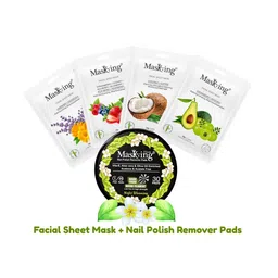 MasKing Pack of 4 Lightening Facial Mask and Nail Polish Remover Combo-picture-9