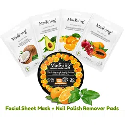 MasKing Pack of 4 Bamboo Facial Mask and Nail Polish Remover Combo-picture-13