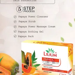 Lilium Gold & Papaya Facial Kit For Cellular Renew Activation System - 60g Each image 3