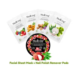 MasKing Pack of 5 Facial Sheet Mask & Nail Polish Remover Pads image 4