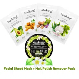 MasKing Pack of 5 Facial Sheet Mask & Nail Polish Remover Pads image 2