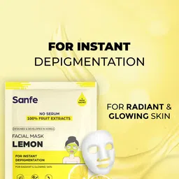 Sanfe Lemon Facial Mask For Radiant & Glowing Skin-25ml image 2