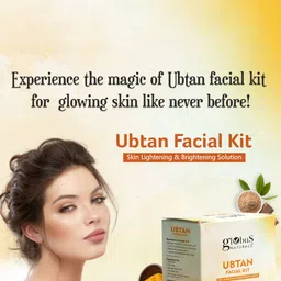 Globus naturals Set of 2 Ubtan 6 Step Skin Lightening & Brightening Facial Kits - 40g Each image 4