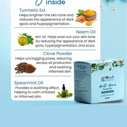 Globus naturals Set of 2 Anti-Acne Facial Kit with Turmeric & Neem Oil - 40 g each image 3