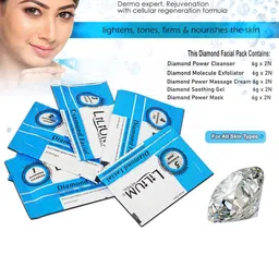 Lilium Diamond & Fruit Glow Facial Kit For Luminous Glow & Revitalize Skin - 60g Each image 5