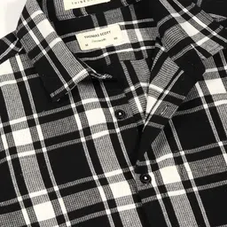 Thomas Scott Men Premium Slim Fit Tartan Checks Opaque Checked Casual Shirt image 3
