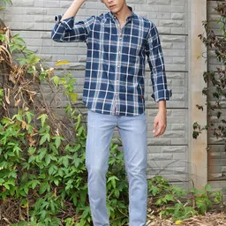 Thomas Scott Premium Slim Fit Tartan Checked Button-Down Collar Casual Shirt image 5