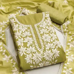 SHADOW & SAINING Ethnic Motifs Embroidered Unstitched Dress Material-picture-21