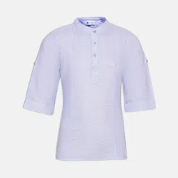 Oxolloxo Boys Blue Pinstripes Striped Casual Shirt-image-23