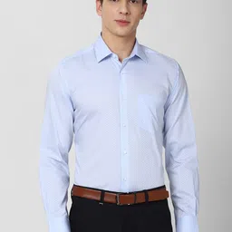 Van Heusen Men Blue Formal Pure Cotton Shirt-picture-23