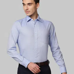 Park Avenue Men Blue Formal Cotton Shirt-image-48