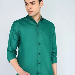 KHUSHI CREATION Men Original Spread Collar Solid Cotton Casual Shirt-picture-34