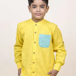 Jilmil Boys Band Collar Pocket Detailing Casual Shirt-image-38