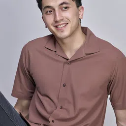 MAXZONE Men Classic Cuban Collar Solid Casual Shirt-picture-38