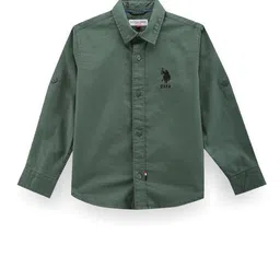 U.S. Polo Assn. Kids Boys Classic Brand Embroidered Long Sleeves Cotton Casual Shirt image 1
