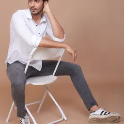 RAVINIK Men Slim Fit Opaque Casual Shirt-image-68