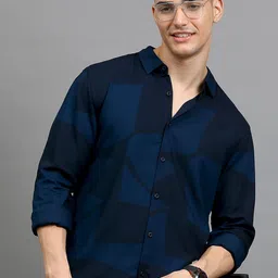 HERE&NOW Geometric Printed Slim Fit Opaque Casual Shirt-picture-13