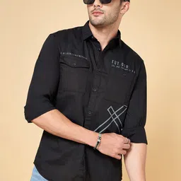 SF JEANS by Pantaloons Spread Collar Cotton Slim Fit Casual Shirt-picture-31