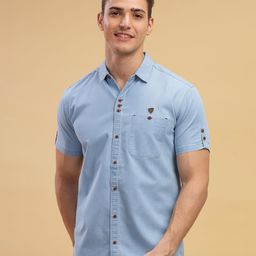 Kuons Avenue Smart Slim Fit Denim Casual Shirt-picture-33