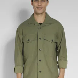 AMERICAN EAGLE OUTFITTERS Straight Opaque Casual Cotton Shirt Jackets-picture-33