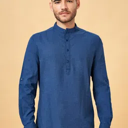 Urban Ranger by pantaloons Mandarin Collar Cotton Casual Shirt-picture-34