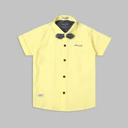 Actuel Boys Cotton  Formal Shirt With Detachable Bow-image-27