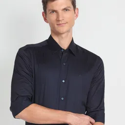 Arrow New York Slim Fit Spread Collar Pure Cotton Formal Shirt-picture-39