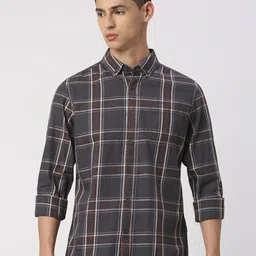 Being Human Men Slim Fit Button-Down Collar Opaque Checked Casual Shirt-picture-40