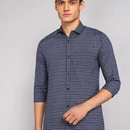 Fibermill Slim Fit Checked Cotton Casual Shirt-picture-33