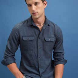 LOCOMOTIVE Premium Linen Solid Utility Pocket Shirt-picture-21