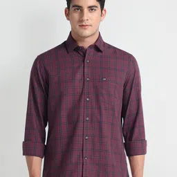 Arrow Sport Men Slim Fit Opaque Checked Casual Shirt-picture-29