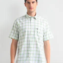 Arrow Sport Men Slim Fit Opaque Checked Casual Shirt-picture-44