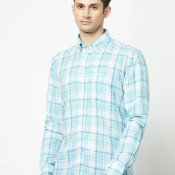 Crimsoune Club Slim Fit Tartan Checked Casual Shirt-picture-36