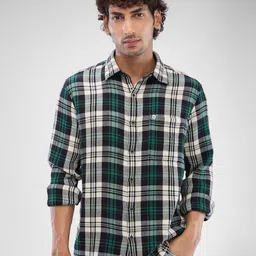 SPYKAR Men Slim Fit Tartan Checks Opaque Checked Casual Shirt-picture-39