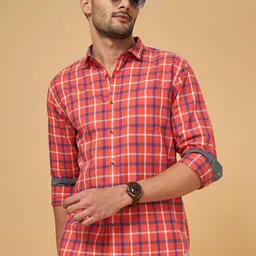 BYFORD by Pantaloons Tartan Checked Cotton Casual Shirt-picture-13
