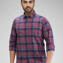 ColorPlus Men Contemporary Tartan Checks Opaque Checked Casual Shirt-image-31