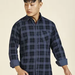 TRYBUY.IN Men Standard Opaque Checked Casual Shirt-picture-29