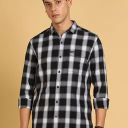 Wrangler Standard Checked Spread Collar Long Sleeves Regular Fit Casual Shirt-picture-17