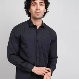 TIM PARIS Floral Printed Opaque Cotton Casual Shirt-picture-28