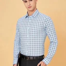 BYFORD by Pantaloons Men Slim Fit Opaque Checked Formal Shirt-picture-26